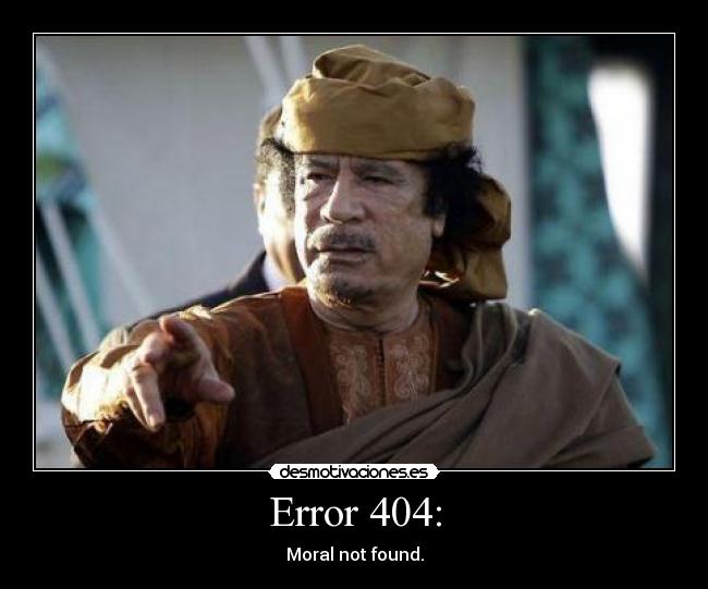 Error 404: - Moral not found.