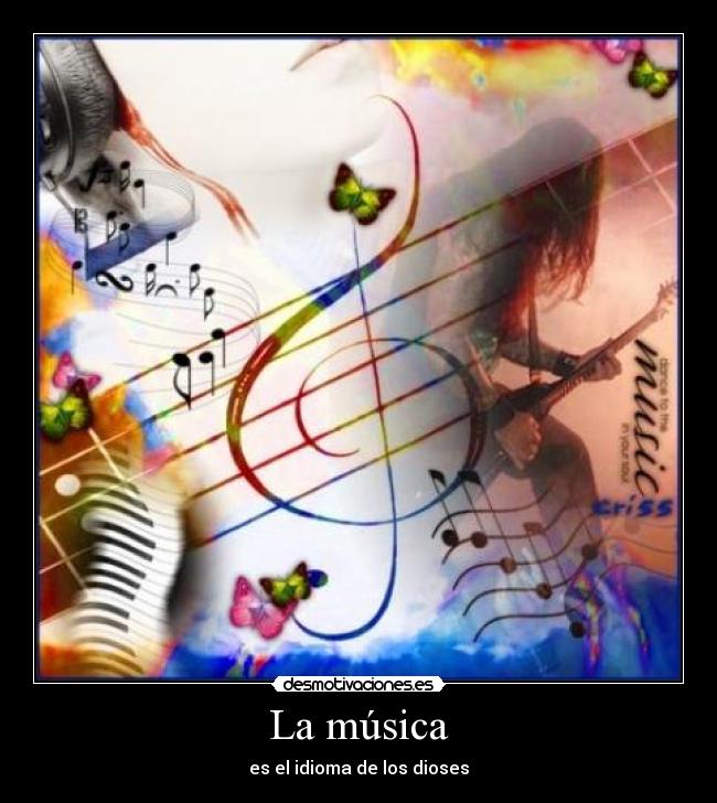 carteles musica musica idioma dioses desmotivaciones
