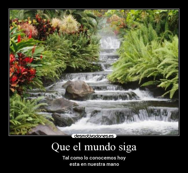 Que el mundo siga -