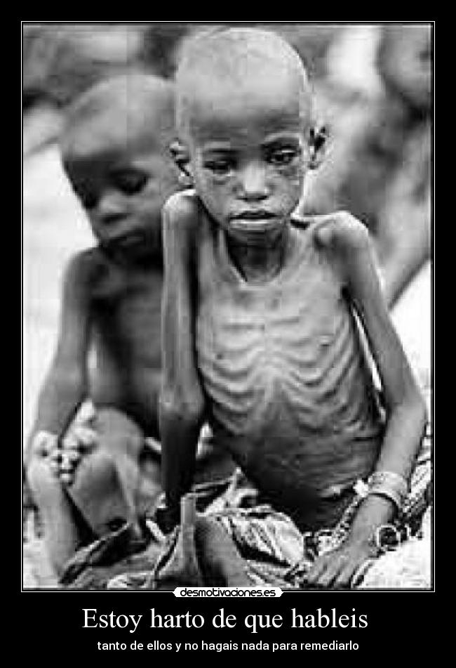 Estoy harto de que hableis - tanto de ellos y no hagais nada para remediarlo