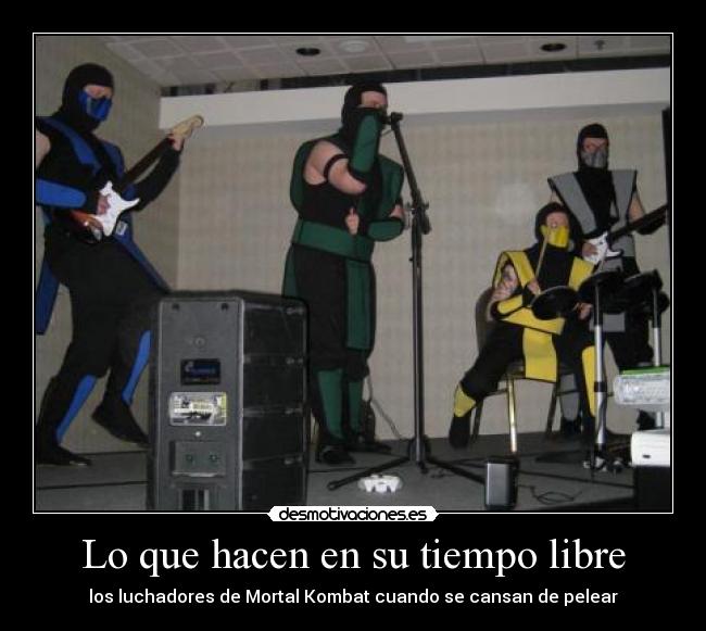 Lo que hacen en su tiempo libre - los luchadores de Mortal Kombat cuando se cansan de pelear