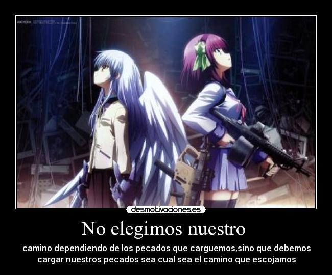 carteles animeangel beats desmotivaciones