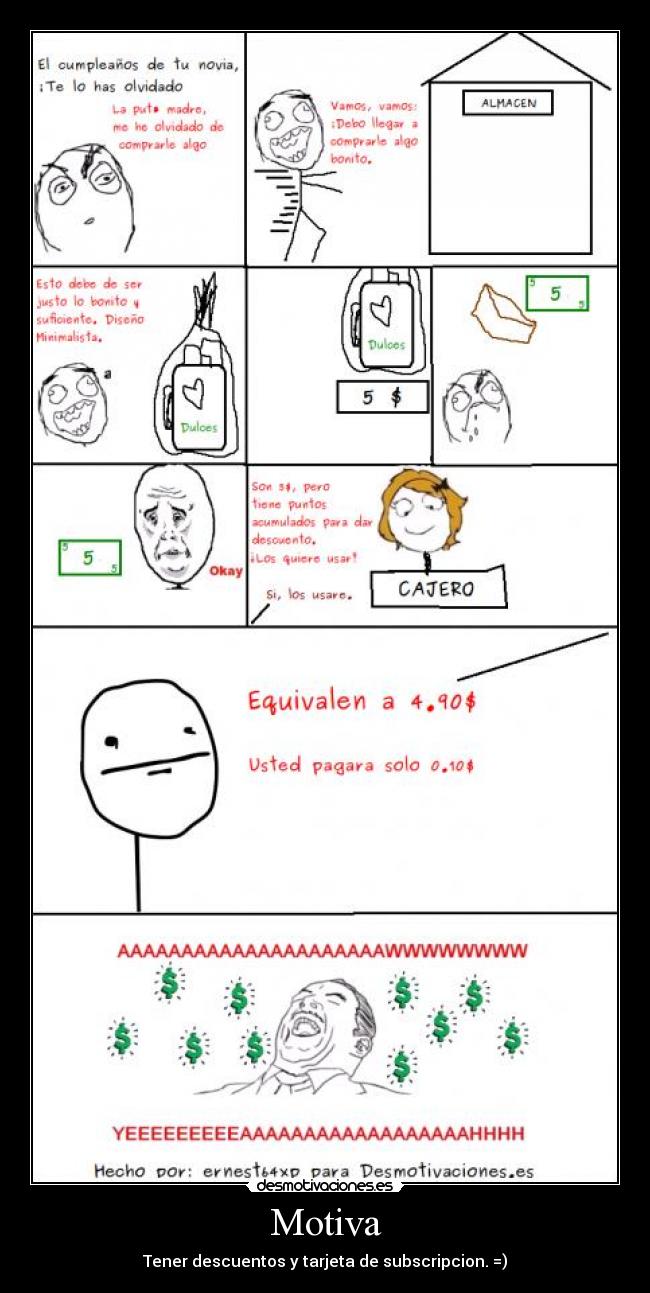 Motiva - Tener descuentos y tarjeta de subscripcion. =)