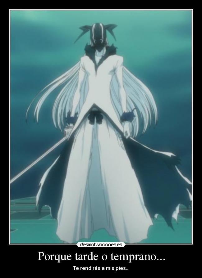 Porque tarde o temprano... - Te rendirás a mis pies...