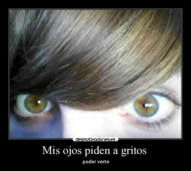 Mis ojos piden a gritos  - poder verte