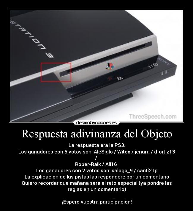 Respuesta adivinanza del Objeto - 