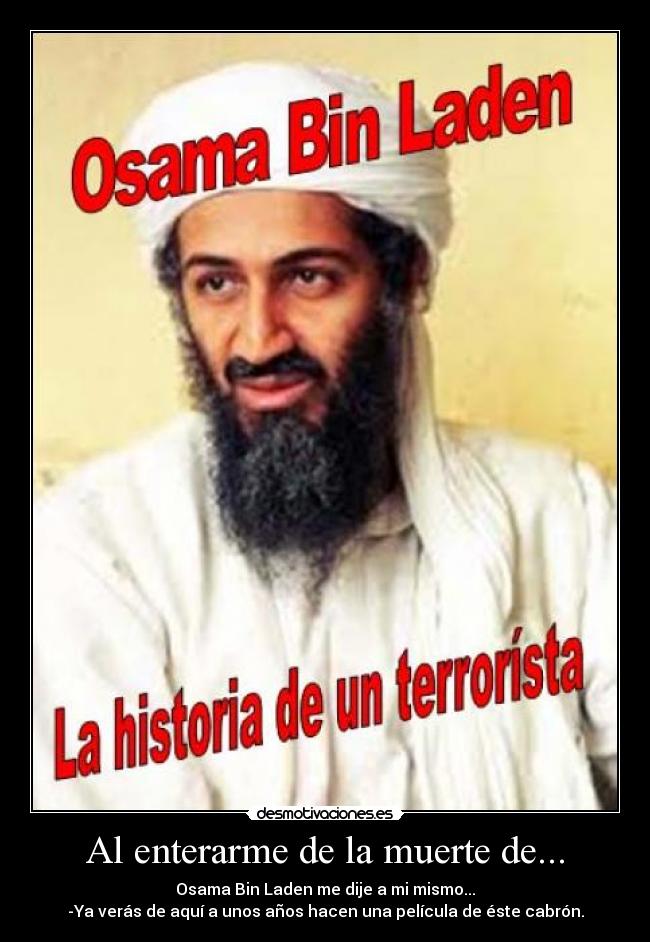 Al enterarme de la muerte de... -