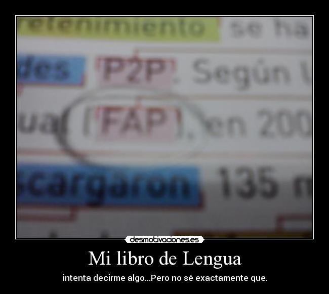 Mi libro de Lengua - intenta decirme algo...Pero no sé exactamente que.