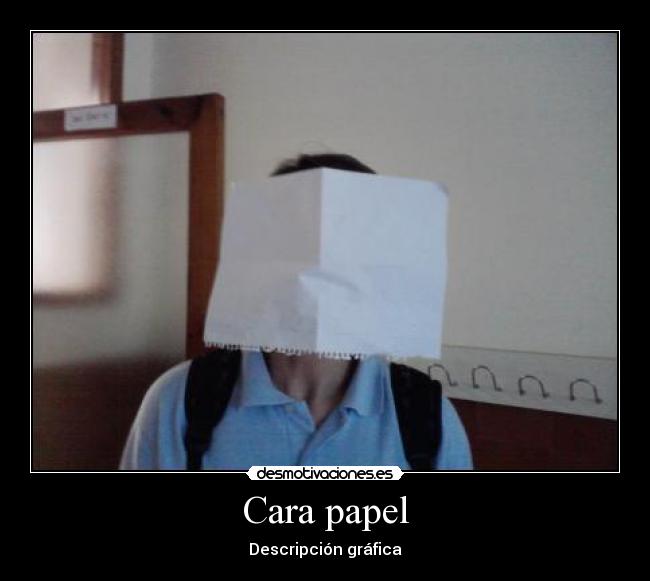 Cara papel - Descripción gráfica