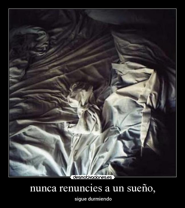 nunca renuncies a un sueño, -