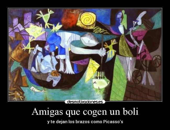 Amigas que cogen un boli - y te dejan los brazos como Picassos