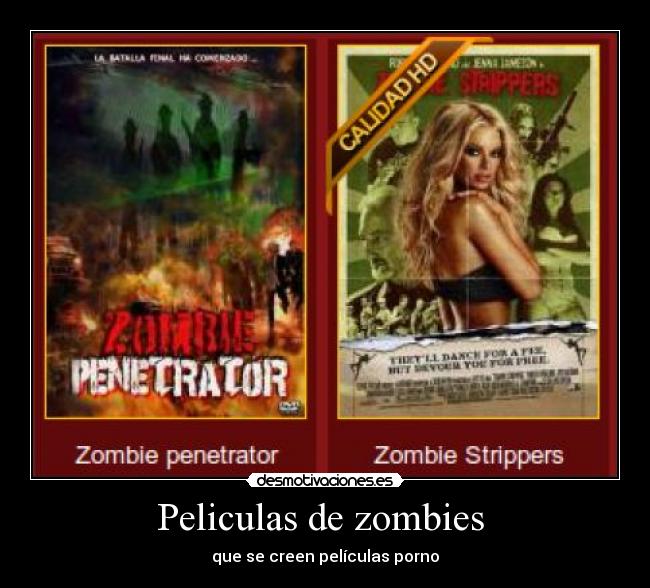 Peliculas de zombies - que se creen películas porno