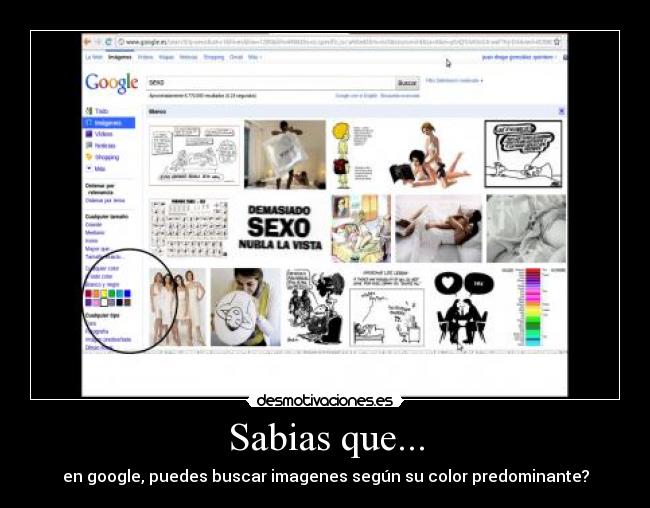 Sabias que... - en google, puedes buscar imagenes según su color predominante?