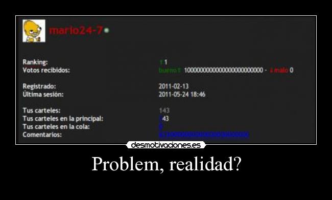 Problem, realidad? - 