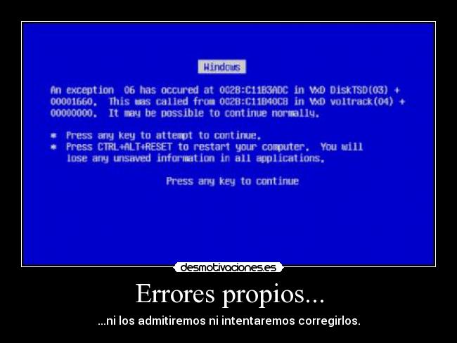 Errores propios... - 