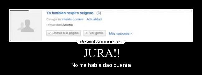 JURA!! - No me habia dao cuenta