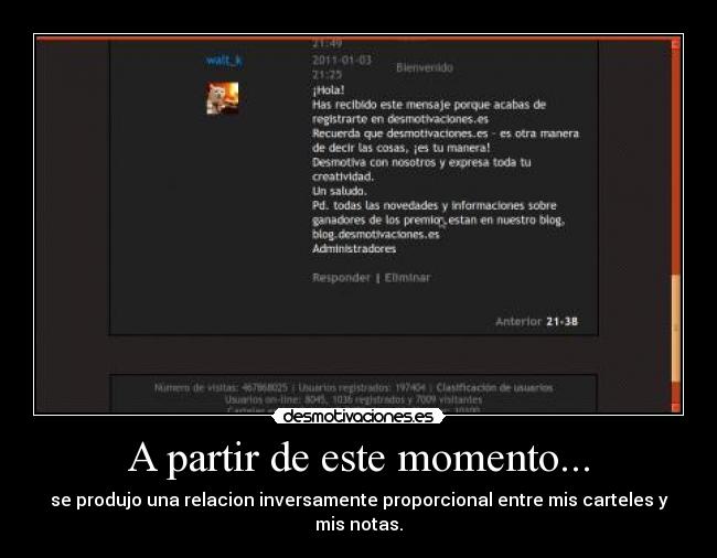 A partir de este momento... -