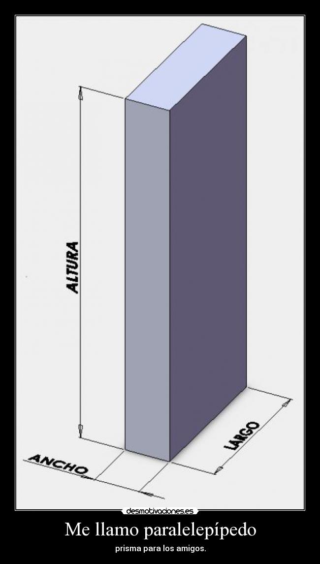 Me llamo paralelepípedo - prisma para los amigos.