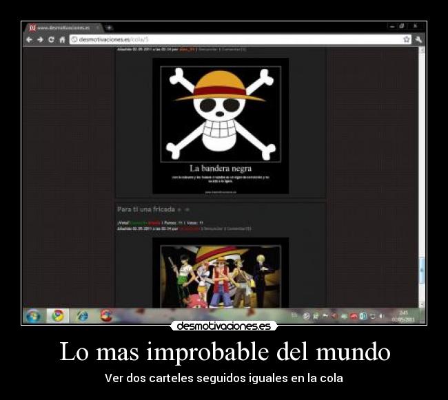 Lo mas improbable del mundo - Ver dos carteles seguidos iguales en la cola