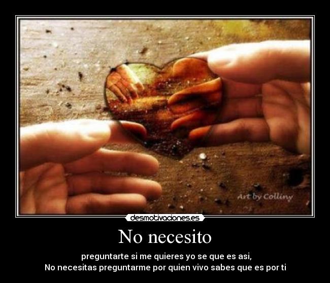 No necesito -