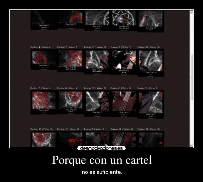 Porque con un cartel -