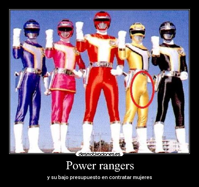 Power rangers - y su bajo presupuesto en contratar mujeres