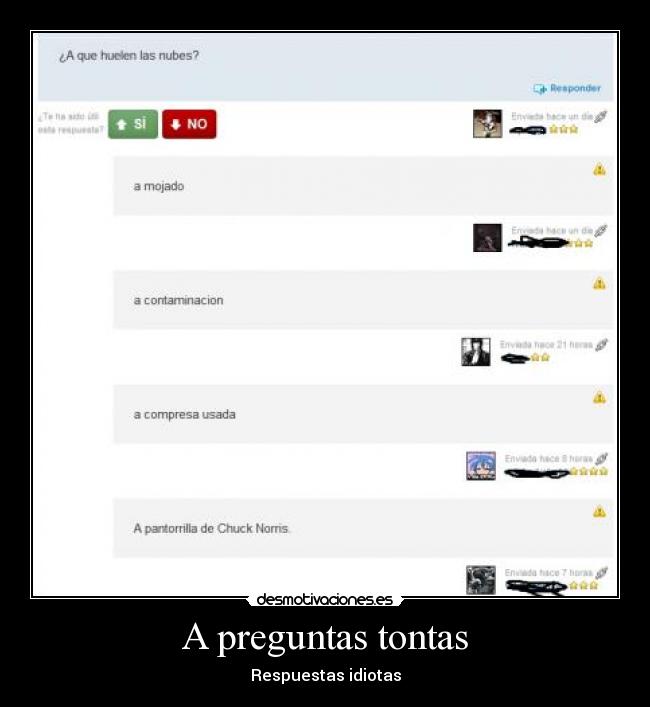 A preguntas tontas - Respuestas idiotas