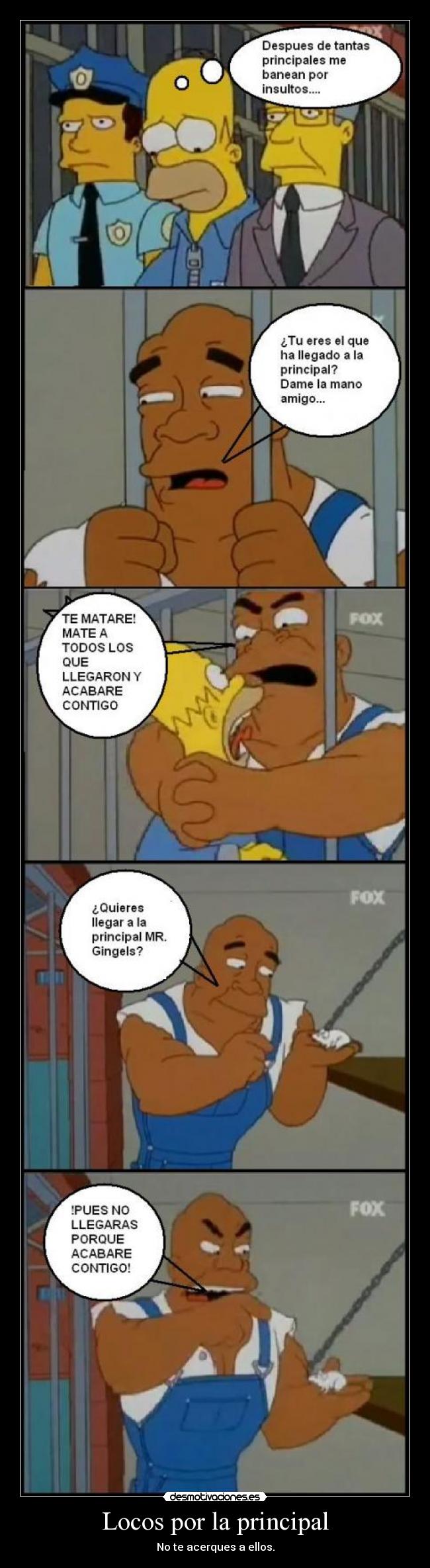 carteles simpson locos principal desmotivaciones