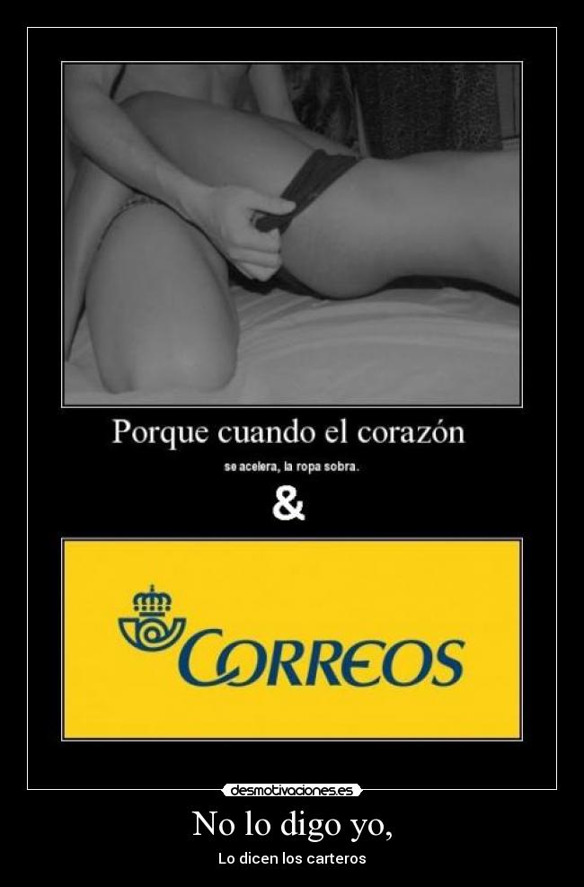 carteles correos carteros sexo dicen corazon acelera desmotivaciones