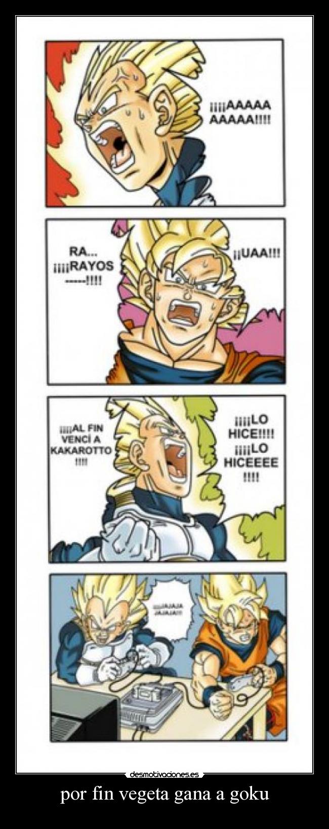 por fin vegeta gana a goku -