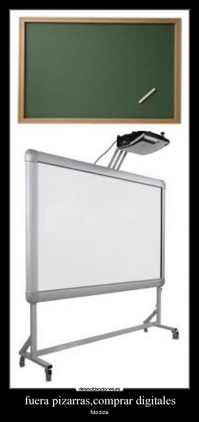 fuera pizarras,comprar digitales - fdo:tiza