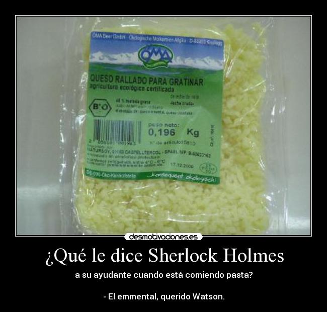 ¿Qué le dice Sherlock Holmes - 