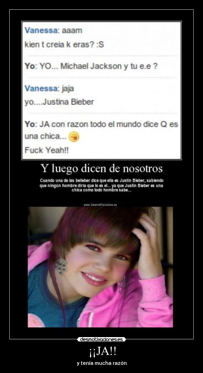 ¡¡JA!! - y tenía mucha razón