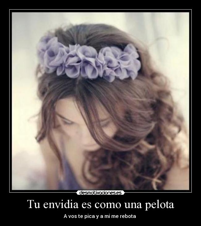 carteles envidia como una pelota vos pica rebota desmotivaciones