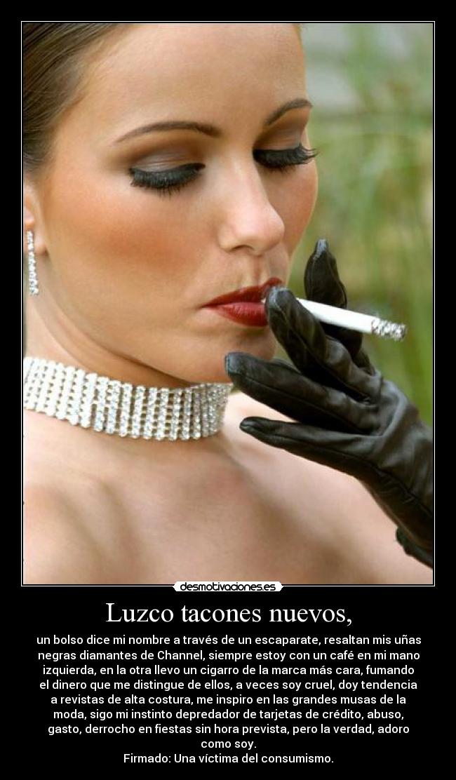 Luzco tacones nuevos, - 