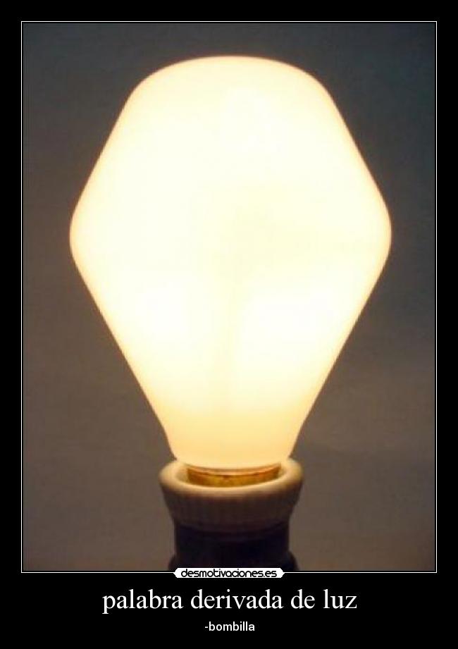 palabra derivada de luz -