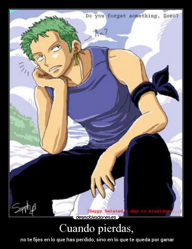 Cuando pierdas, - 