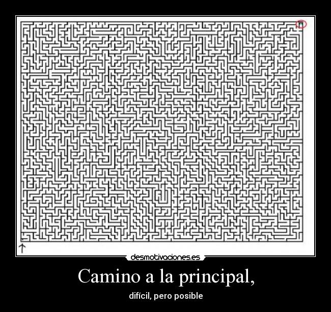 Camino a la principal, -