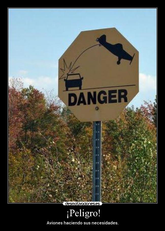 ¡Peligro! - Aviones haciendo sus necesidades.