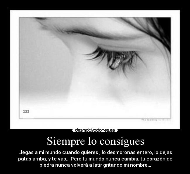 Siempre lo consigues -