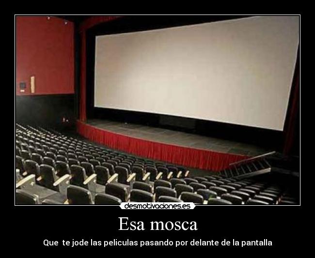 Esa mosca - Que te jode las peliculas pasando por delante de la pantalla