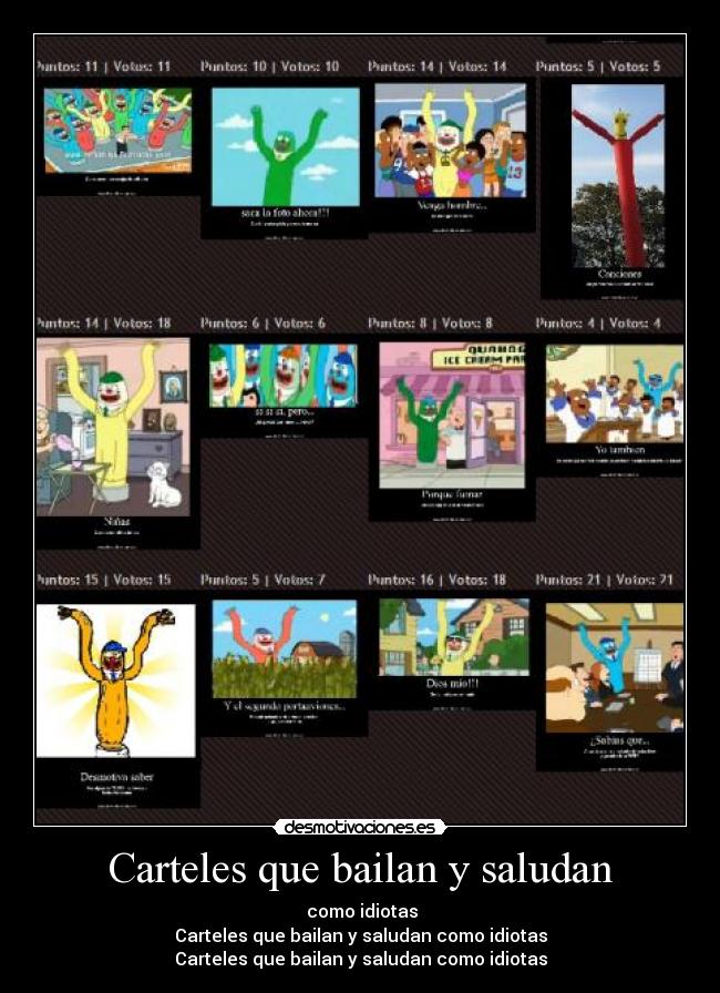 Carteles que bailan y saludan - 