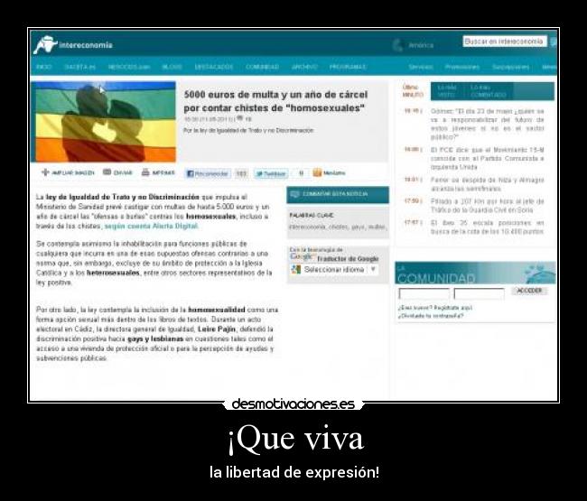 ¡Que viva - la libertad de expresión!