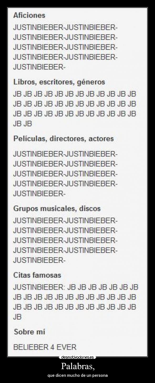 Palabras, - que dicen mucho de un persona