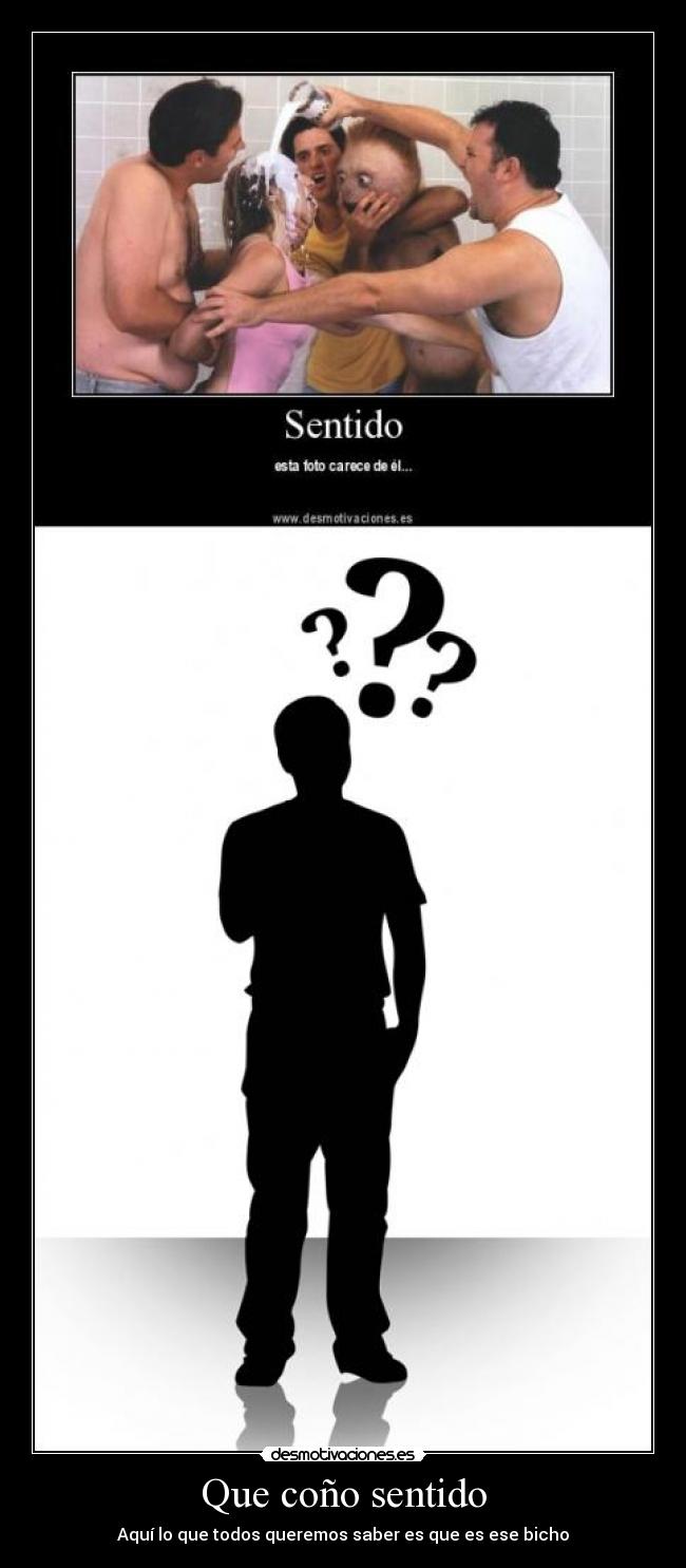 Que coño sentido - Aquí lo que todos queremos saber es que es ese bicho