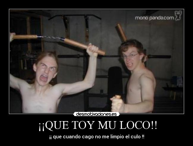 carteles que toy loco que cuando cago limpio culo desmotivaciones