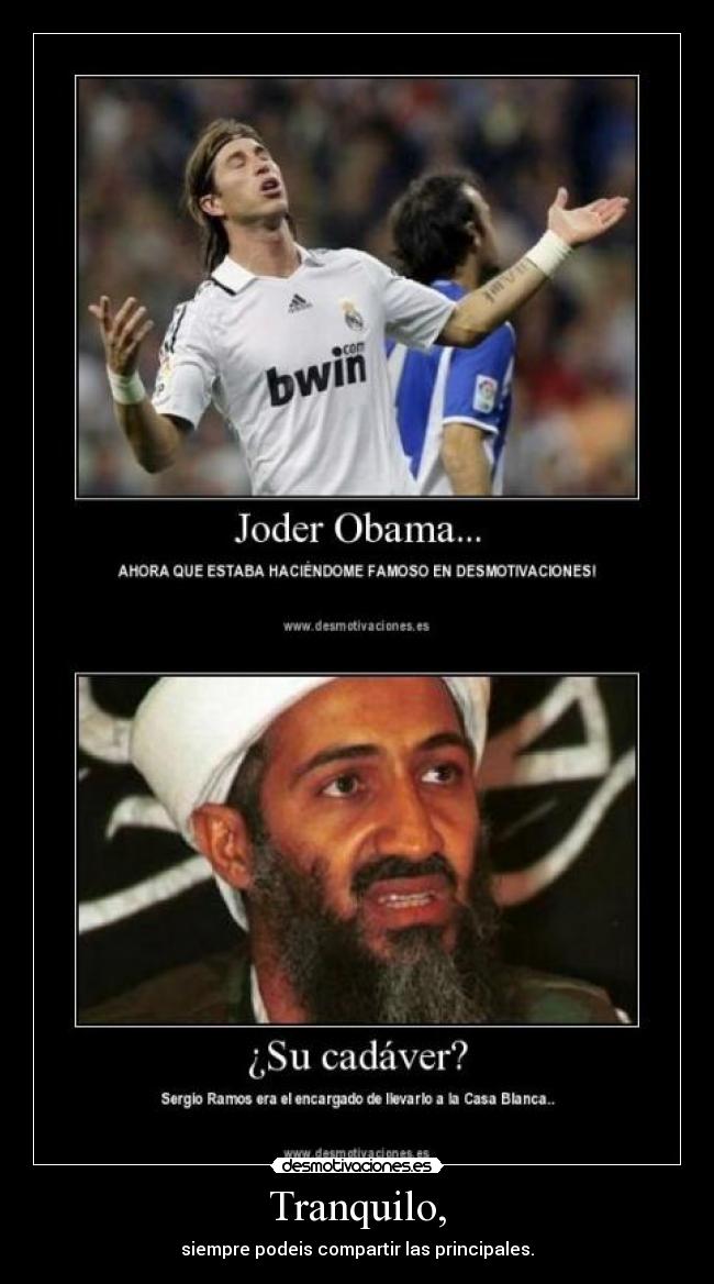 Tranquilo, - siempre podeis compartir las principales.