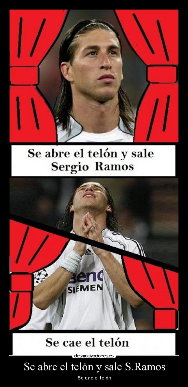 Se abre el telón y sale S.Ramos - Se cae el telón