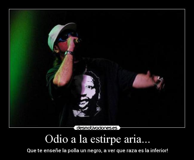 Odio a la estirpe aria... - Que te enseñe la polla un negro, a ver que raza es la inferior!