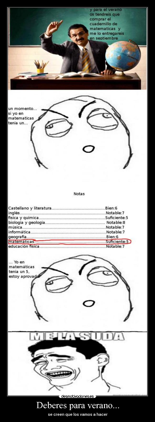 Deberes para verano... - se creen que los vamos a hacer